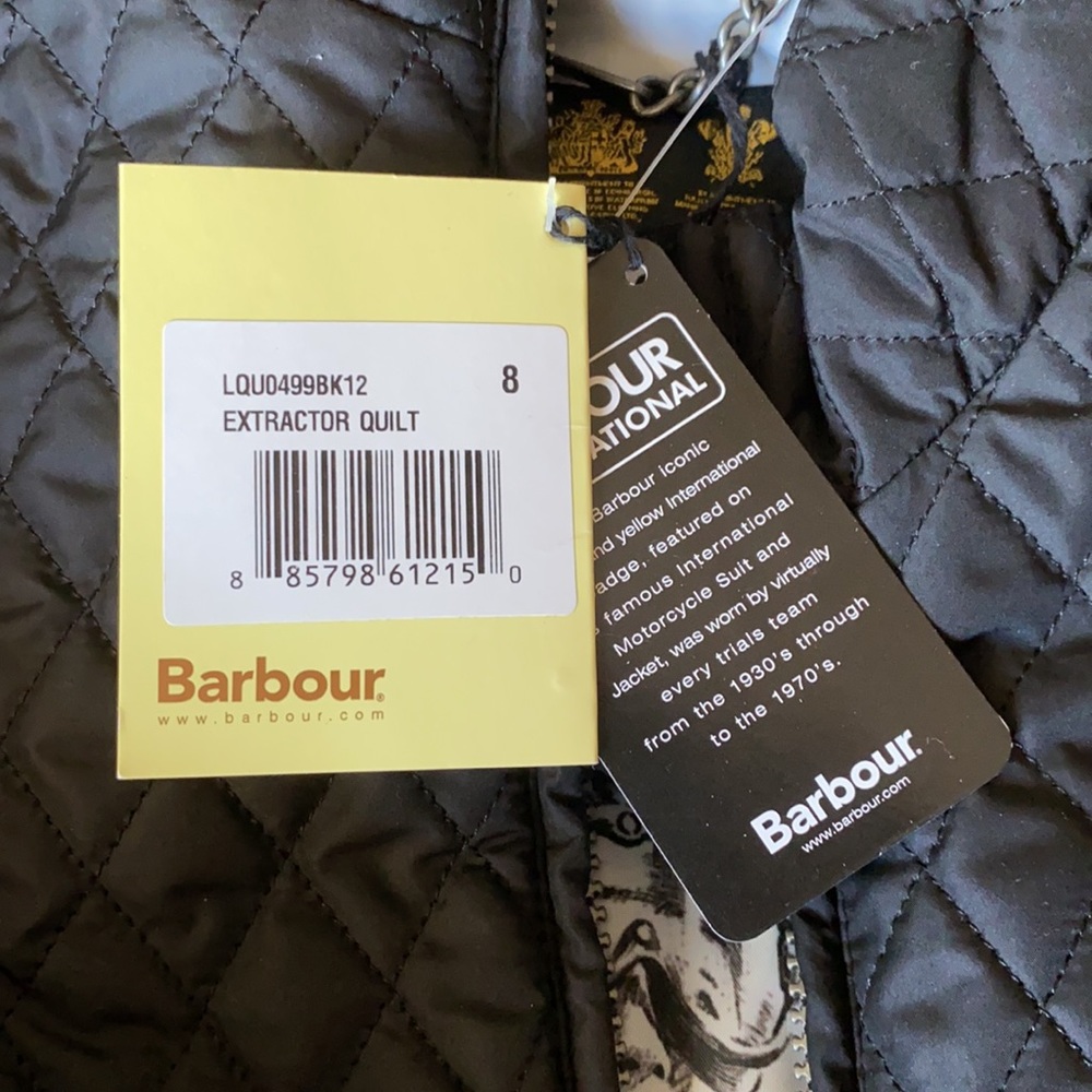 Barbour Extractor Leather Trim Quilted Jacket US 4 - Picture 10 of 10